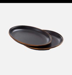 BAREBONES Outdoor | Small Enamel Plate X 2 Charcoal