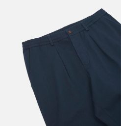 UNIVERSAL WORKS Chinos | Double Pleat Pant Navy