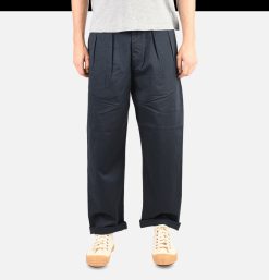 UNIVERSAL WORKS Chinos | Double Pleat Pant Navy