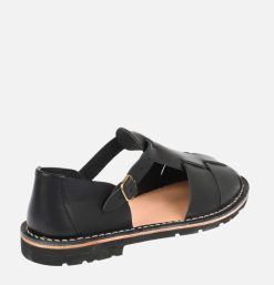 STEVE MONO Sandales | Artisanal Sandal Shoe Black